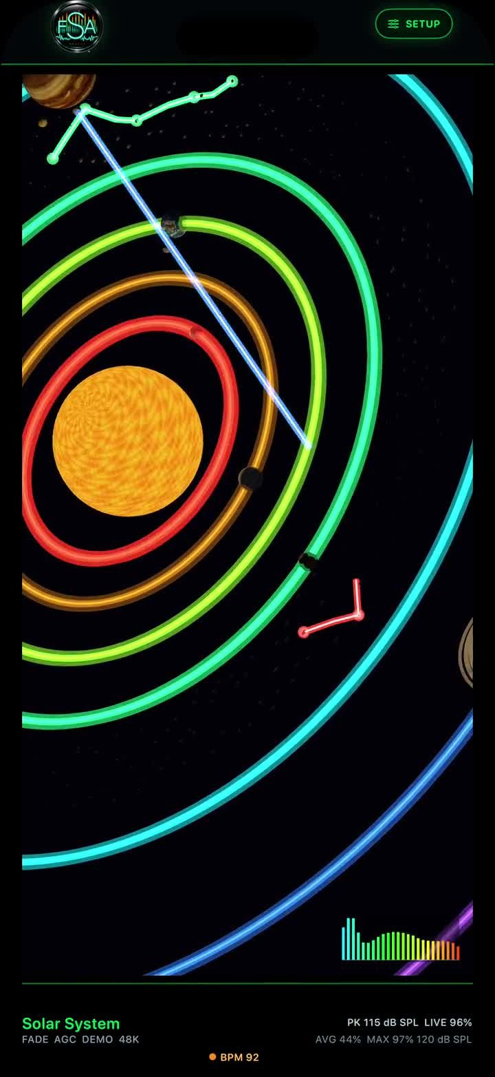 Fun Spectrum Analyzer Solar System screen